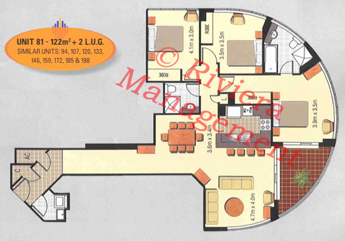exapmle 3 bedroom layout